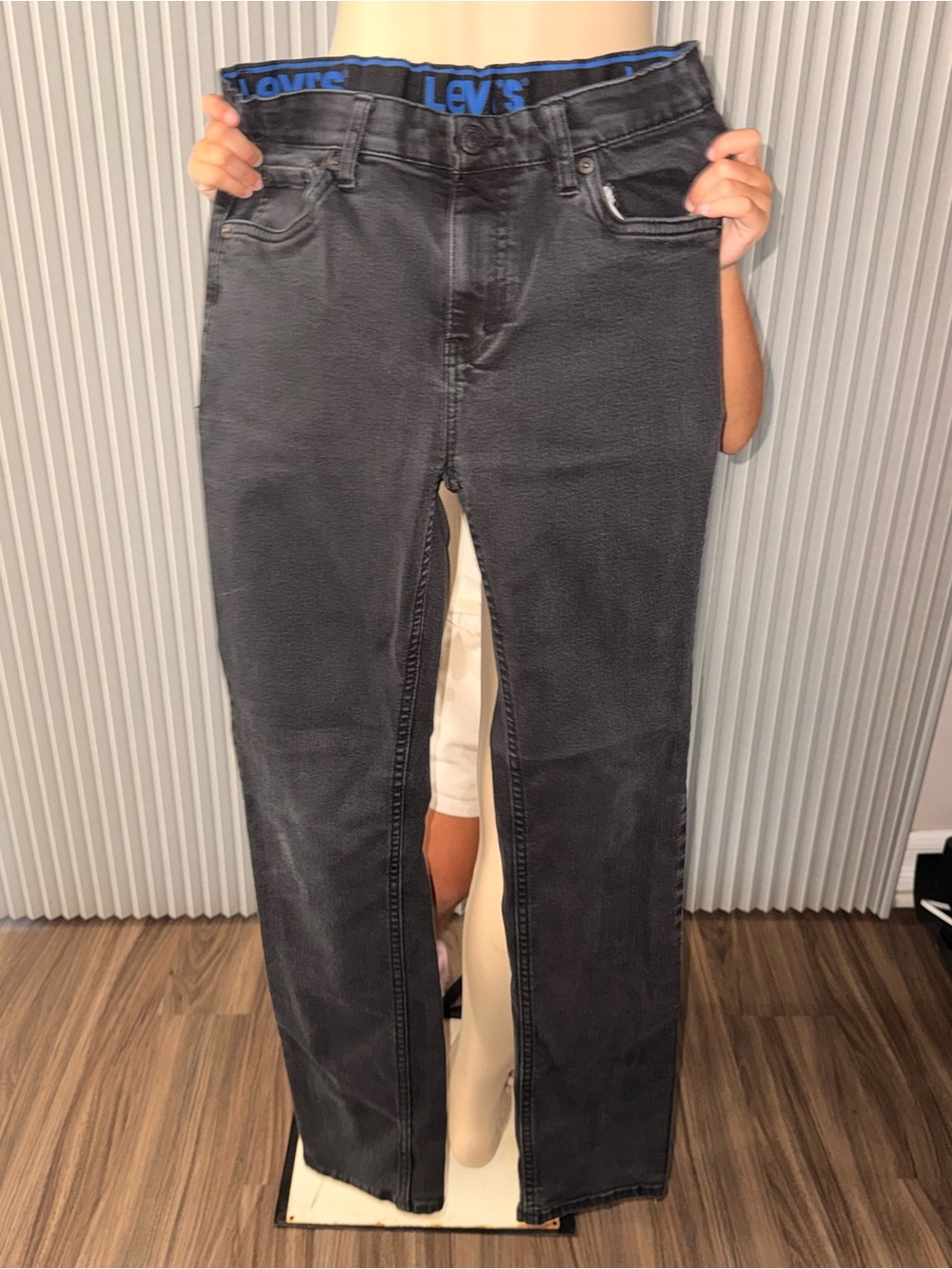 Levi's Boy’s Dark Black Straight Leg Jeans